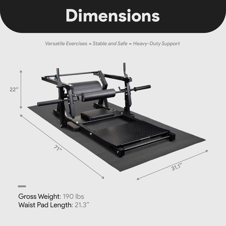 BalanceFrom Fitness Hip Thrust Machine, Adjustable Synclock Lever for Home Gym
