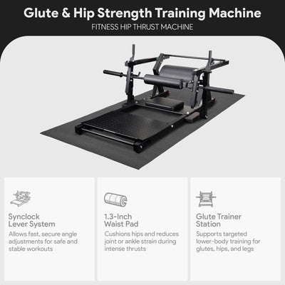 BalanceFrom Fitness Hip Thrust Machine, Adjustable Synclock Lever for Home Gym - VMInnovations