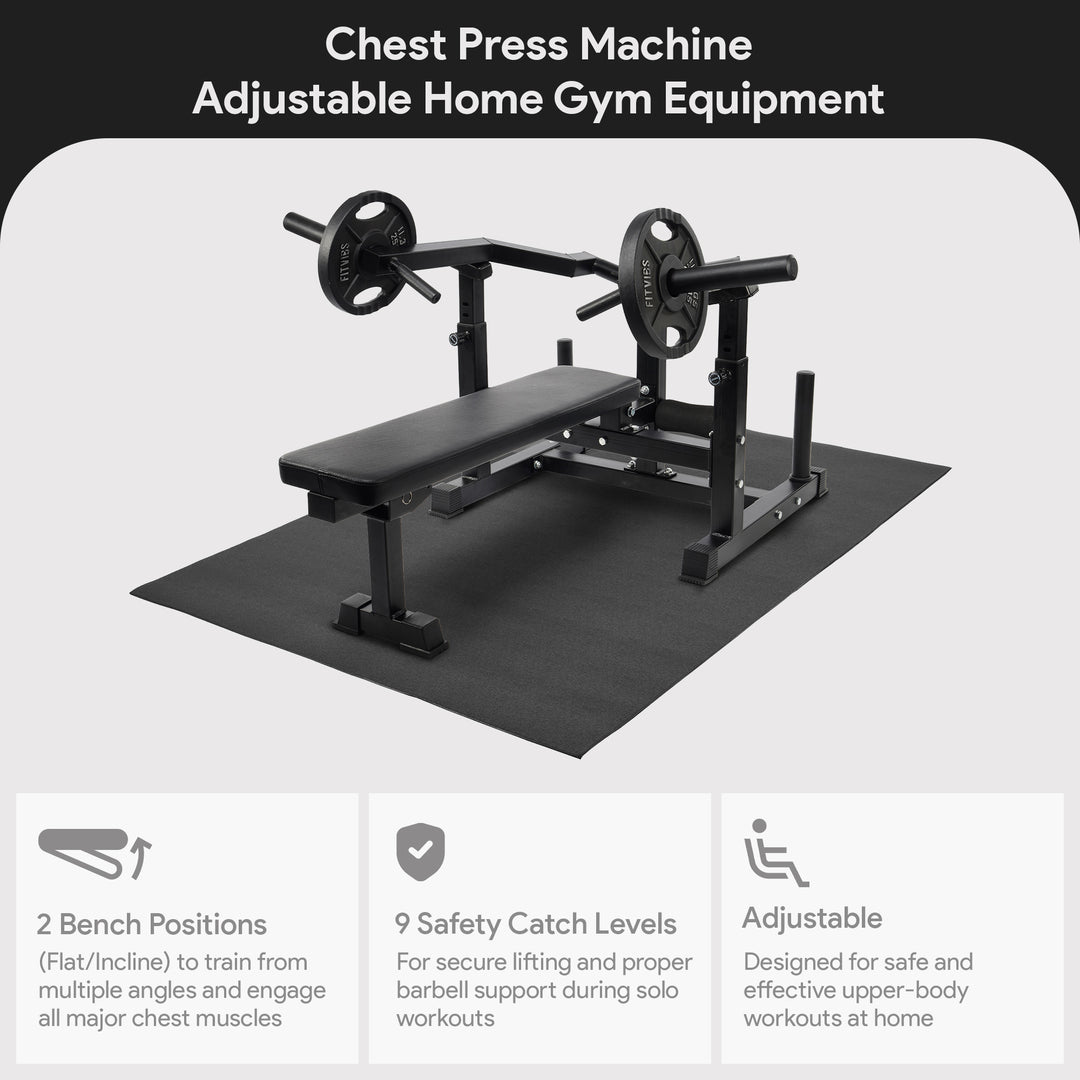BalanceFrom Fitness Chest Press Machine, Adjustable Home Gym Equipment
