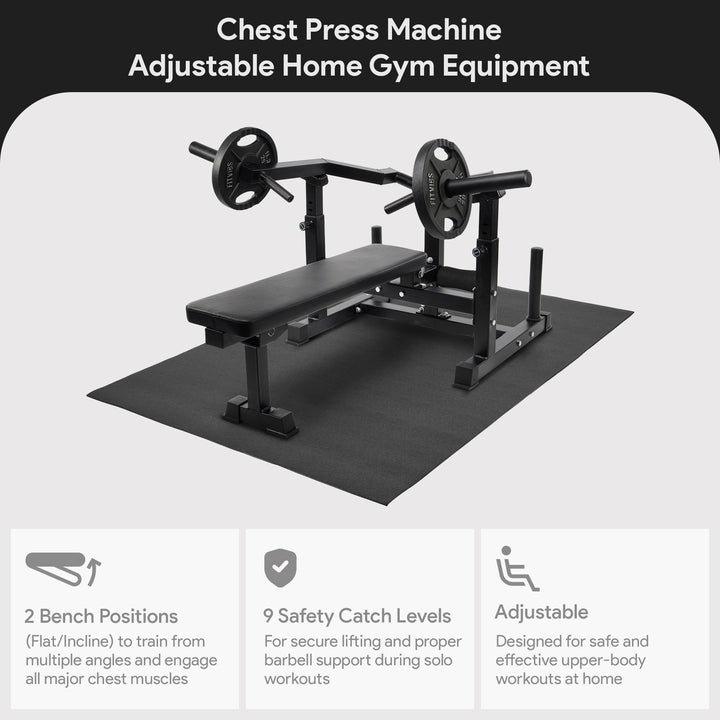BalanceFrom Fitness Chest Press Machine, Adjustable Home Gym Equipment