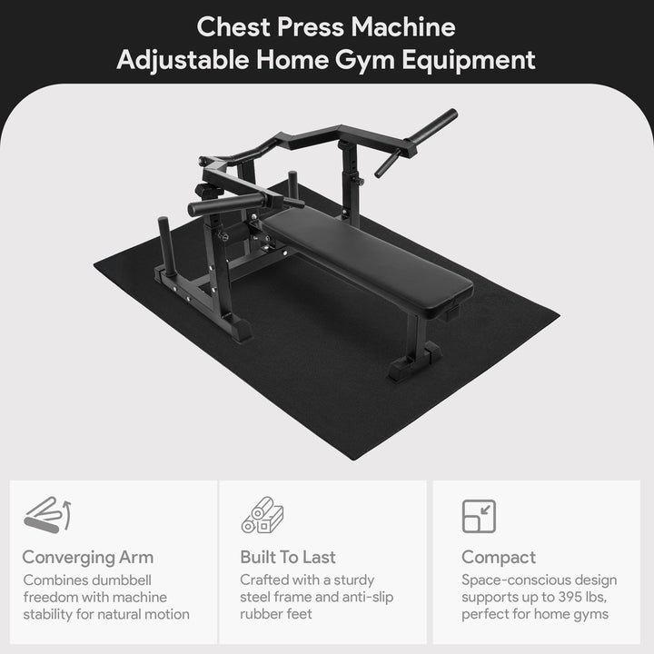 BalanceFrom Fitness Chest Press Machine, Adjustable Home Gym Equipment