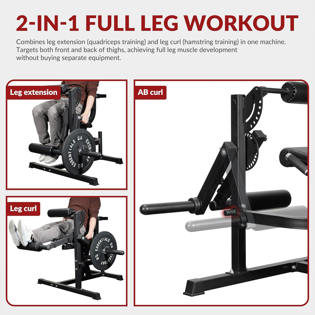 BalanceFrom Fitness Leg Extension & Curl Machine, Adjustable Home Gym Equipment
