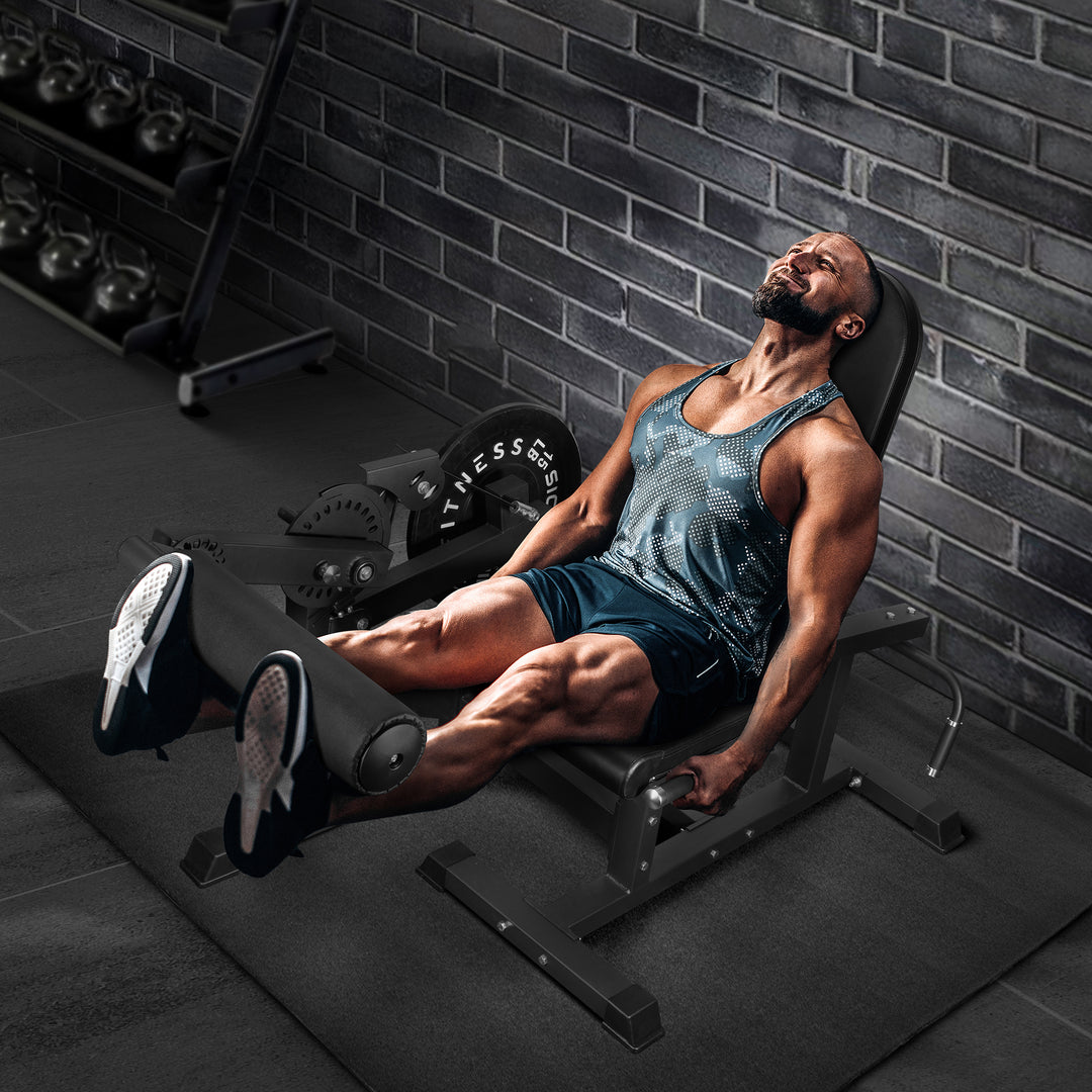 BalanceFrom Fitness 2-in-1 Lying Leg Extension and Curl Machine Gym Equipment