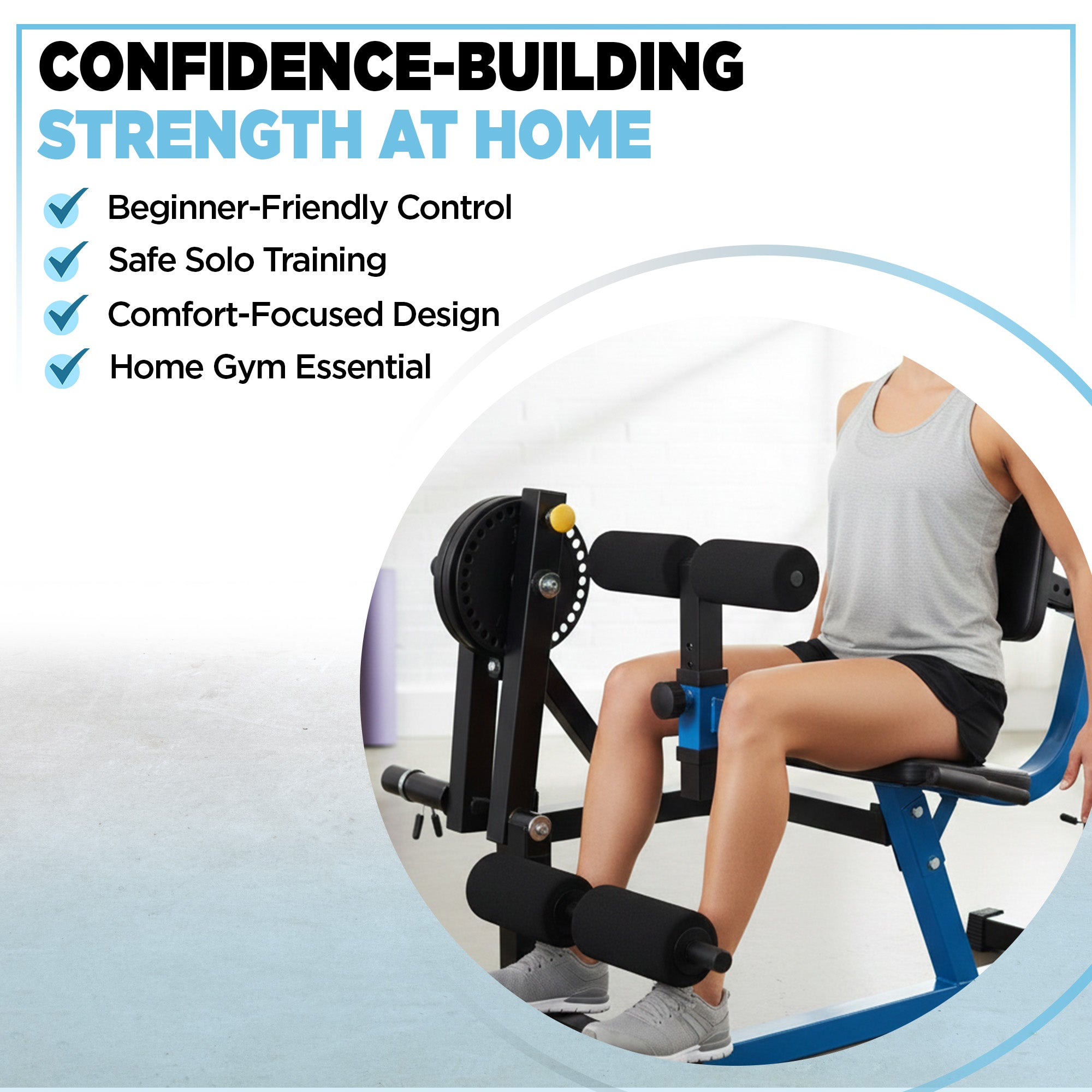 Stamina Leg Extension & Curl Machine for Home Lower-Body Strength Training - VMInnovations