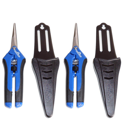 Hydrofarm HGPP400C Precision Curved Blade Flower Garden Scissor Pruner (2 Pack)
