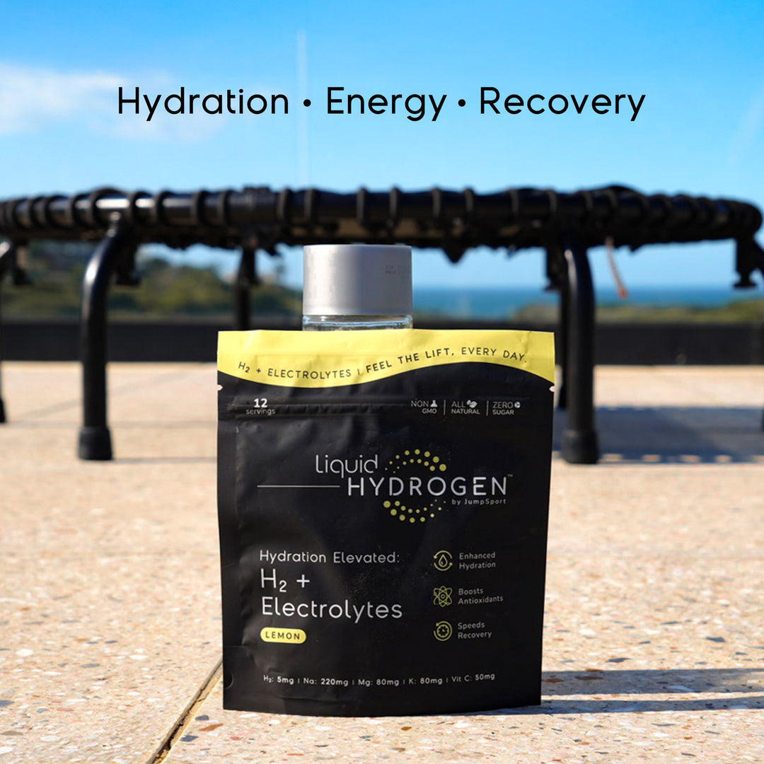 JumpSport 30 Pack Liquid Hydrogen + Electrolyte Zero Sugar Drink Mix, Lemon