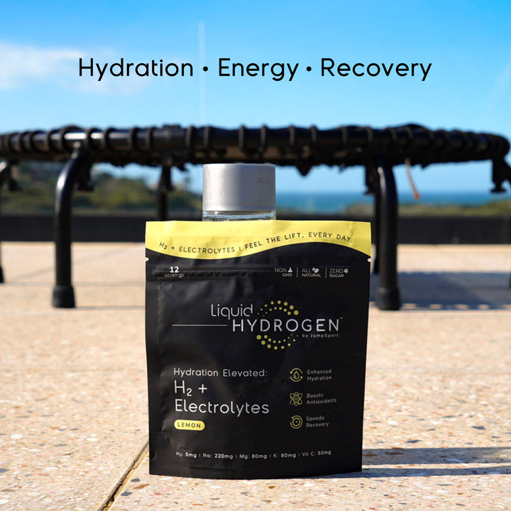 JumpSport 30 Pack Liquid Hydrogen + Electrolyte Zero Sugar Drink Mix, Lemon