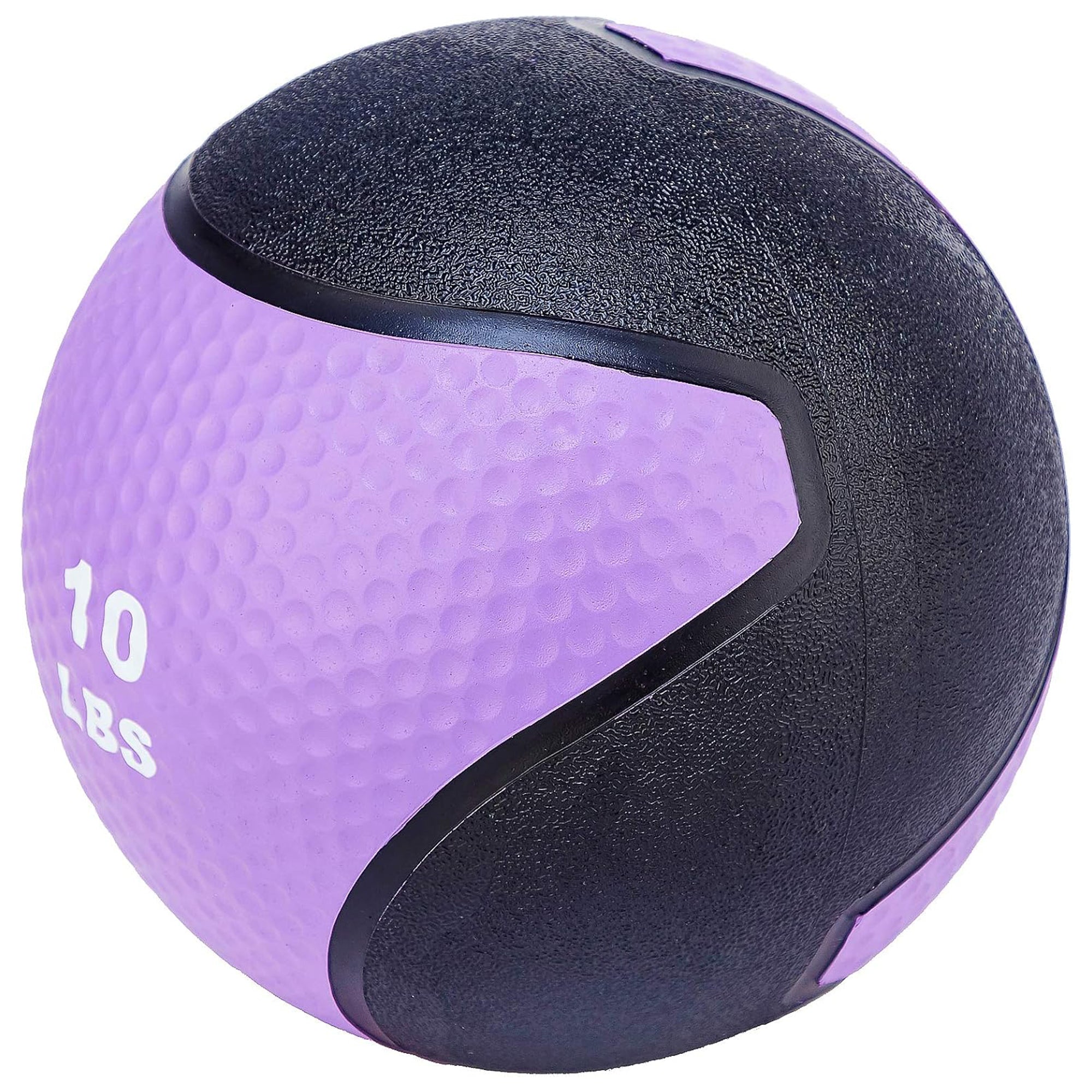 Fitvids 10 lb Dual-Texture Medicine Ball for Core and Strength Training, Purple