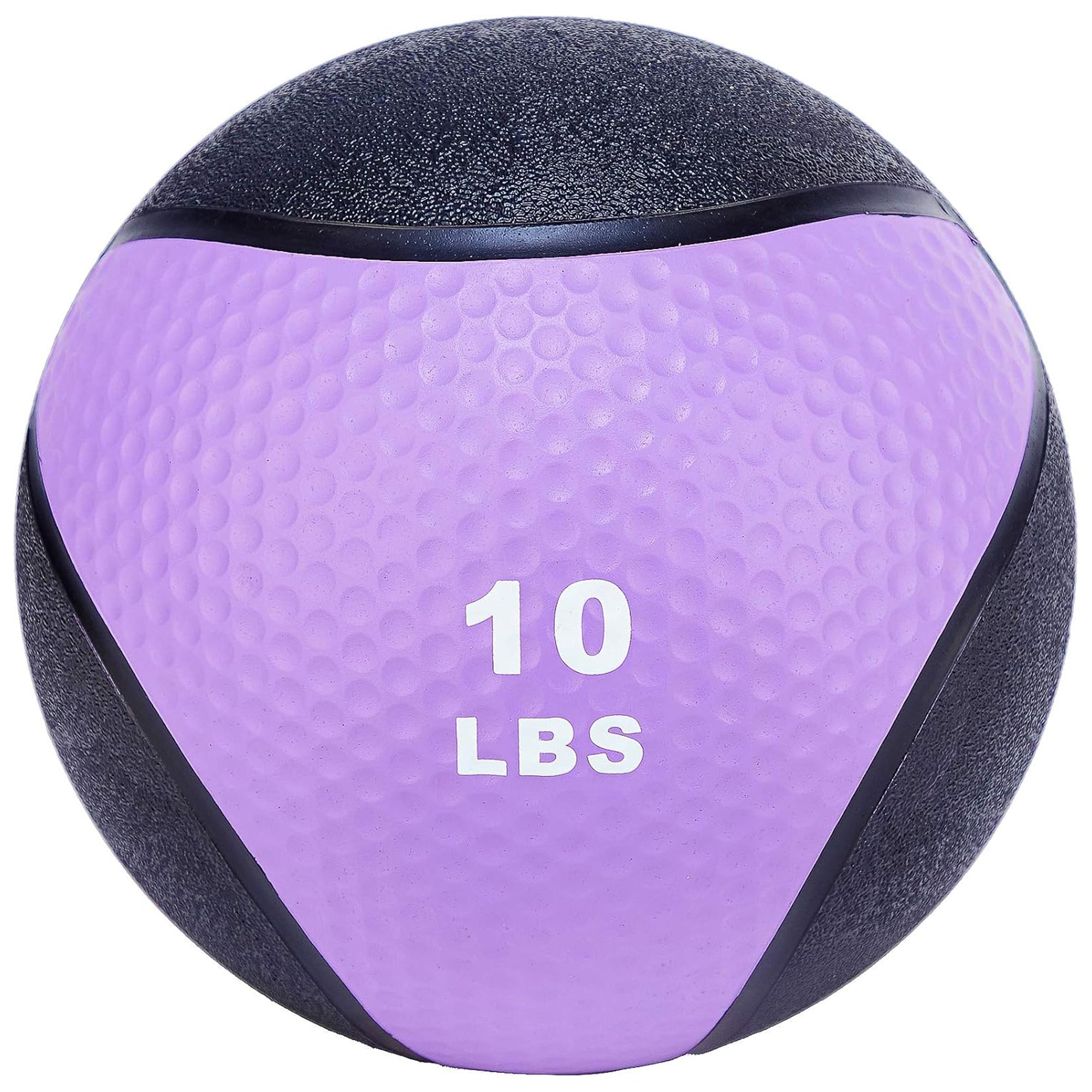 Fitvids 10 lb Dual-Texture Medicine Ball for Core and Strength Training, Purple