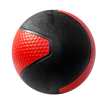 Fitvids 15 lb Dual-Texture Medicine Ball for Core and Strength Training, Red