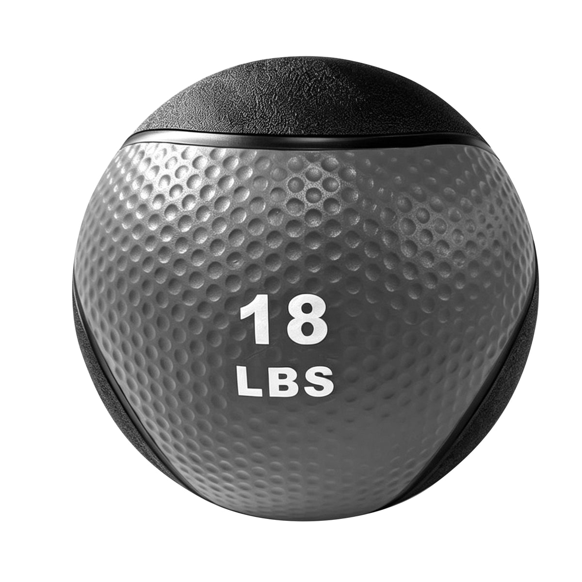 Fitvids 18 lb Dual-Texture Medicine Ball for Core and Strength Training, Gray