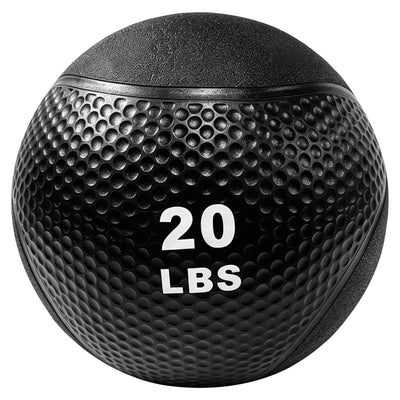 Fitvids 20 lb Dual-Texture Medicine Ball for Core and Strength Training, Black