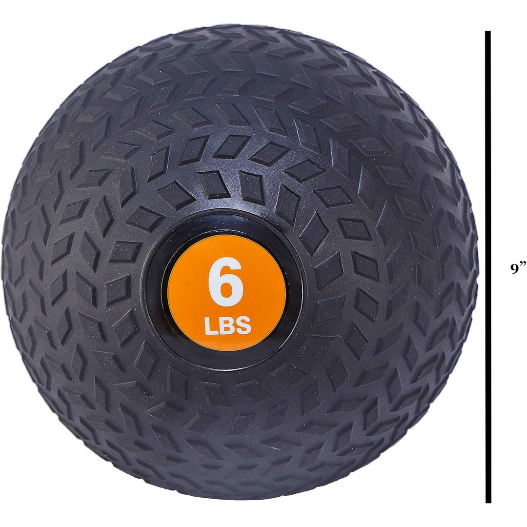Fitvids 6lb Medicine Ball for Home Gym Training & Fitness, Orange (Open Box)