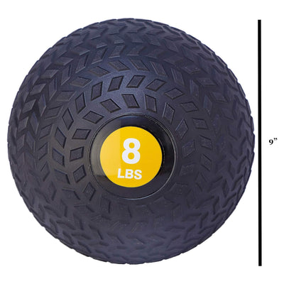 Fitvids 8lb Medicine Ball for Home Gym Training & Fitness, Yellow (Open Box)