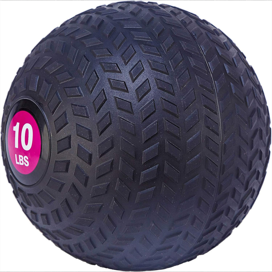 Fitvids 10 Pound Weighted Medicine Ball for Home Gym Training, Fitness, Purple