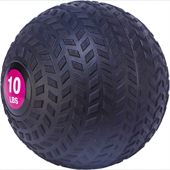 Fitvids 10 Pound Weighted Medicine Ball for Home Gym Training, Fitness, Purple