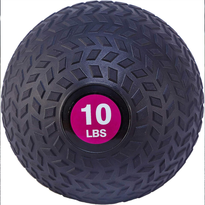 Fitvids 10 Pound Weighted Medicine Ball for Home Gym Training, Fitness, Purple