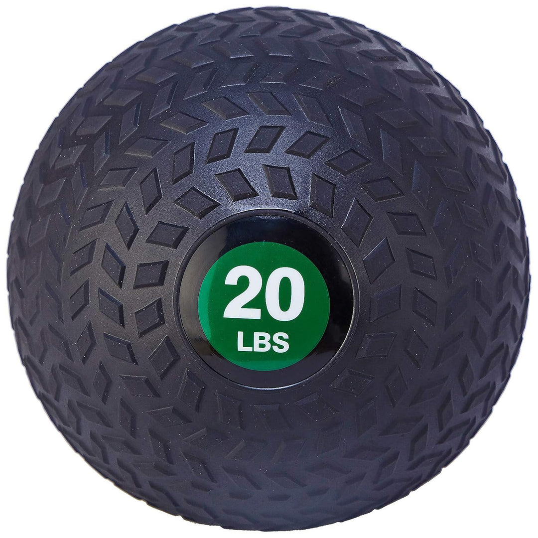 Fitvids 20 Pound Weighted Medicine Ball for Home Gym Training and Fitness, Green