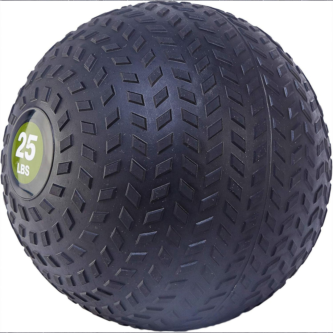 Fitvids 25 Pound Weighted Medicine Ball for Home Gym Training and Fitness, Green