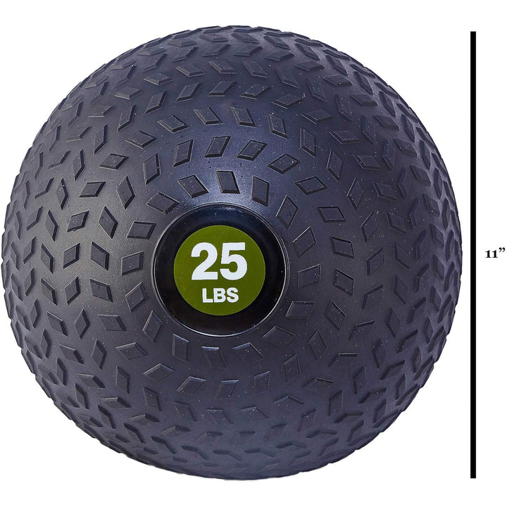 Fitvids 25 Pound Weighted Medicine Ball for Home Gym Training and Fitness, Green