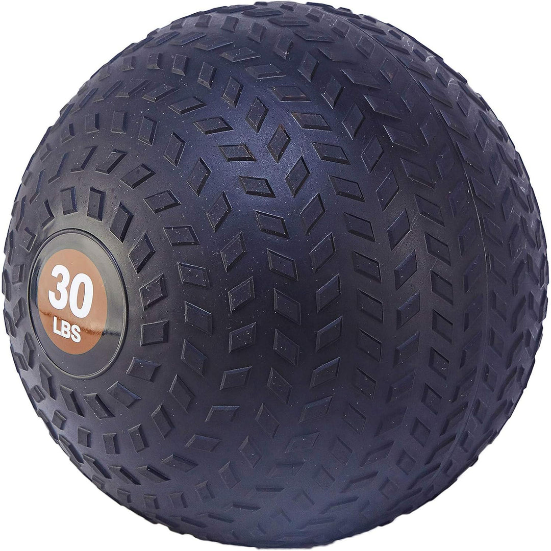 Fitvids 30 Pound Weighted Medicine Ball for Home Gym Training and Fitness, Brown