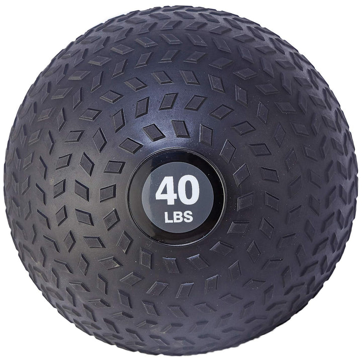 Fitvids 40 Pound Weighted Medicine Ball for Home Gym Training and Fitness, Gray