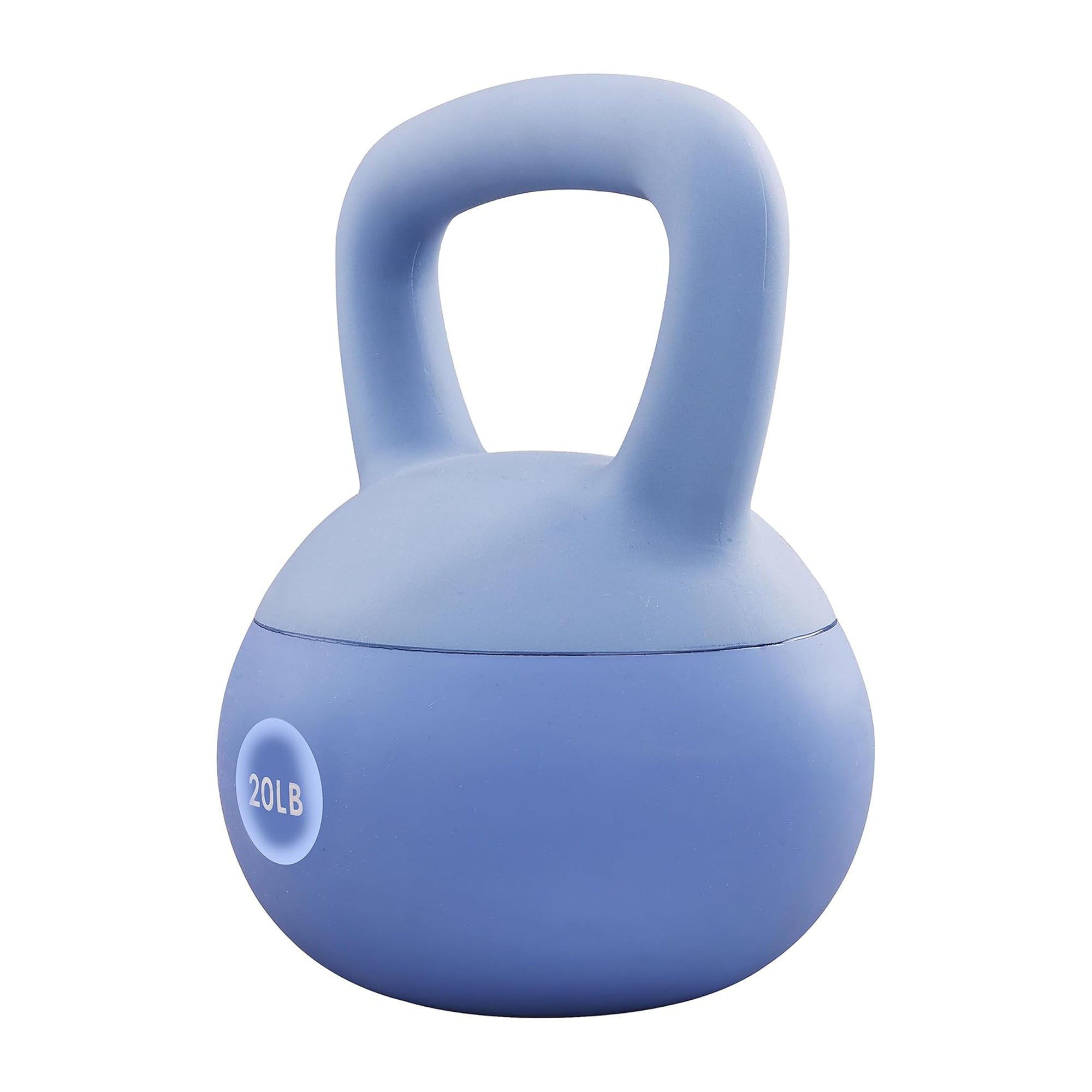 Fitvids Kettlebell Ergonomic Grip, Iron & Sand Filled, 20lb, Blue (Open Box)
