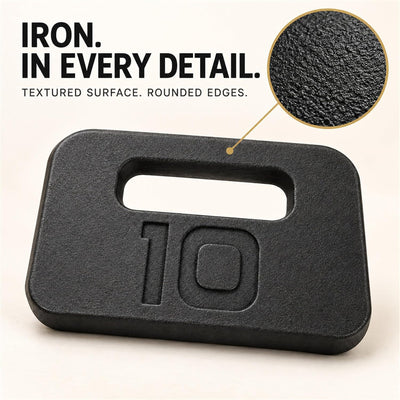 Fitvids 10 lb Ruck Weight Plate, Cast Iron Training Weight for Strength Training