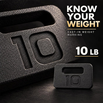 Fitvids 10 lb Ruck Weight Plate, Cast Iron Training Weight for Strength Training