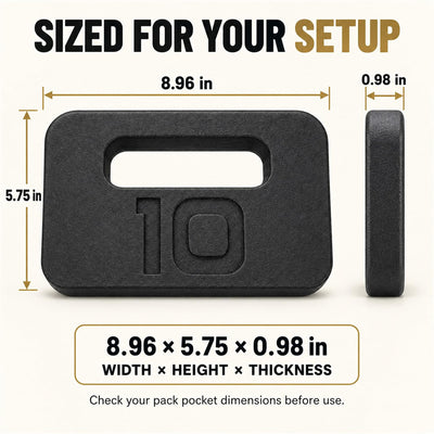 Fitvids 10 lb Ruck Weight Plate, Cast Iron Training Weight for Strength Training