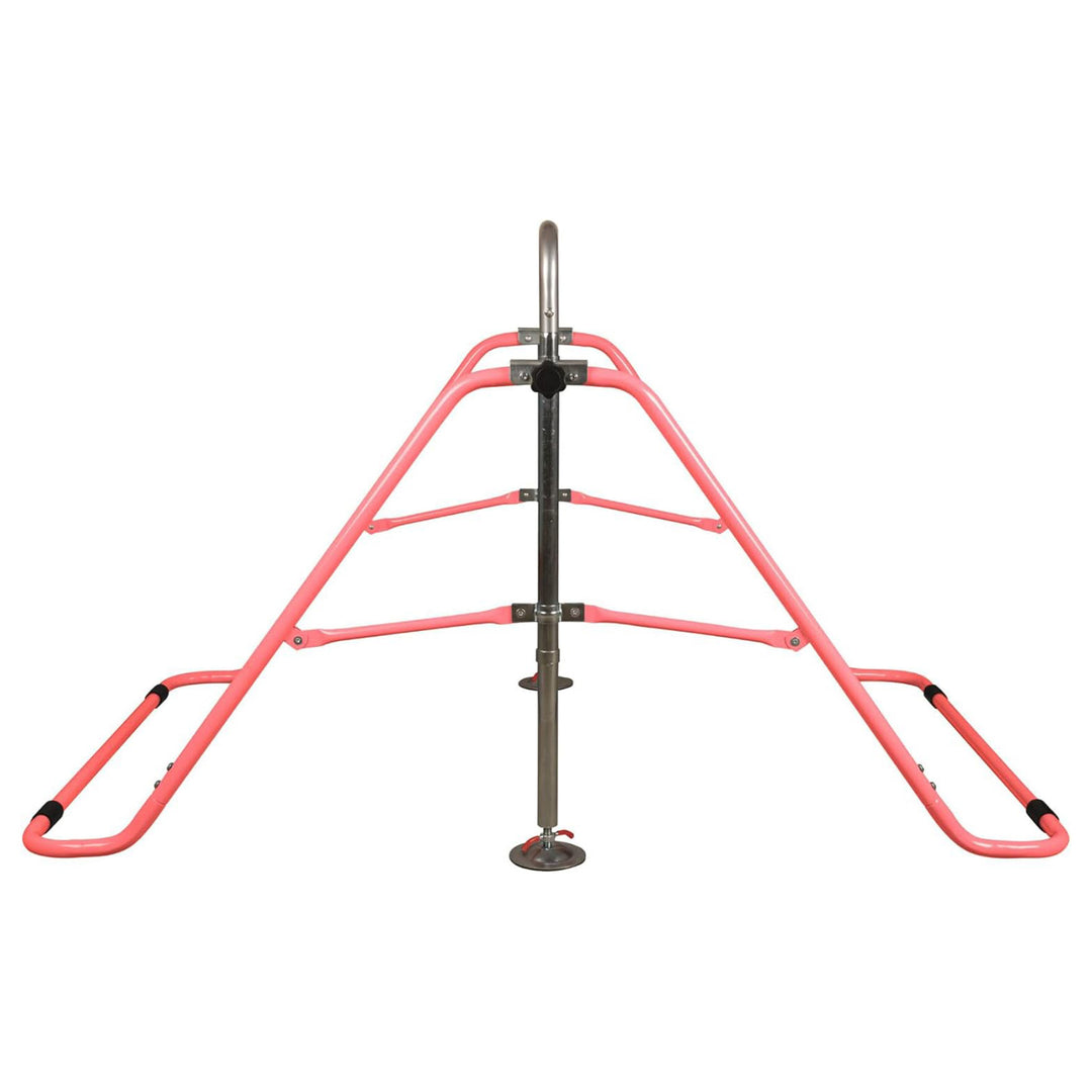 Fitvids Adjustable Kids Gymnastics Bar, Foldable Training Gym Equipment, Pink