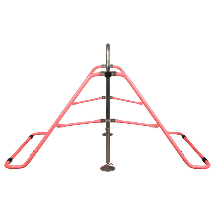 Fitvids Adjustable Kids Gymnastics Bar, Foldable Training Gym Equipment, Pink