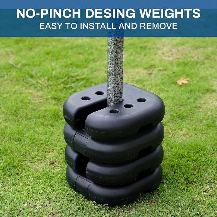 Elevon 4 Pack Canopy Weights to Secure Outdoor Tents, Canopies, Umbrellas, Black