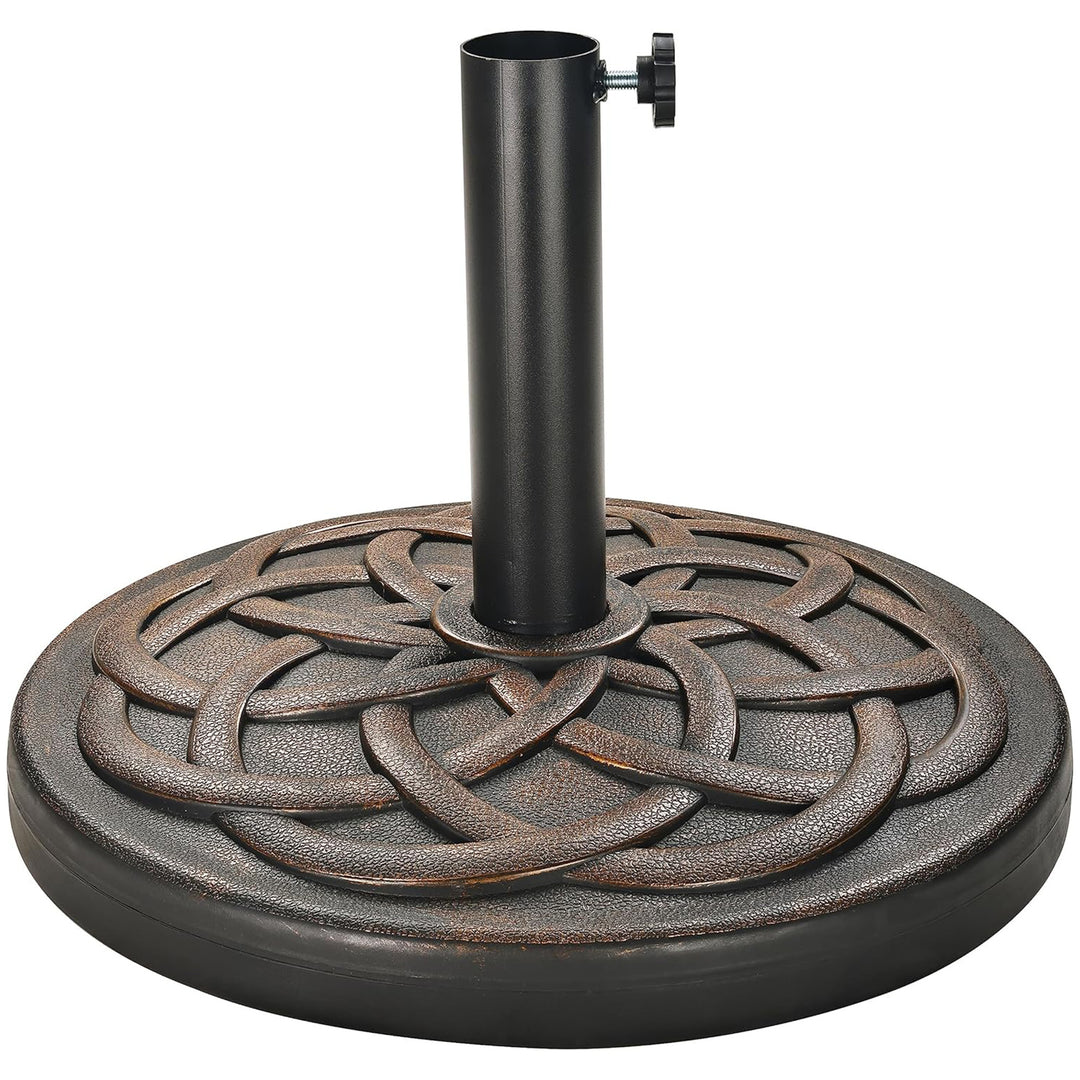Elevon 35 Pound Outdoor Umbrella Base for Garden and Patio, Bronze (Open Box)