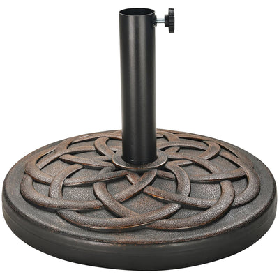 Elevon 35 Pound Round Outdoor Umbrella Base for Garden and Patio, Bronze (For Parts)
