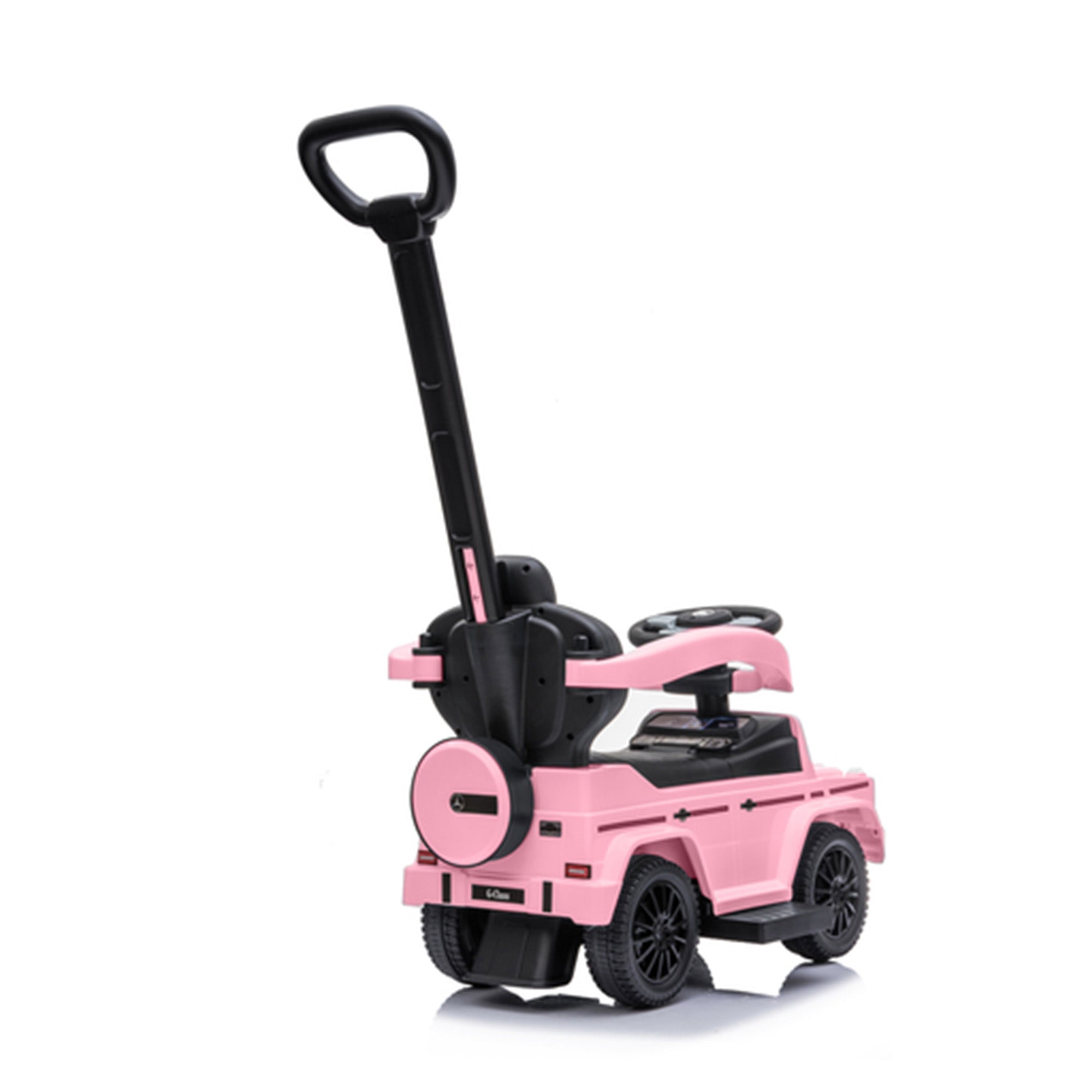 Best Ride On Cars Stroller Mercedes G-Wagon 3 in 1 Push Car, Pink (Open Box)
