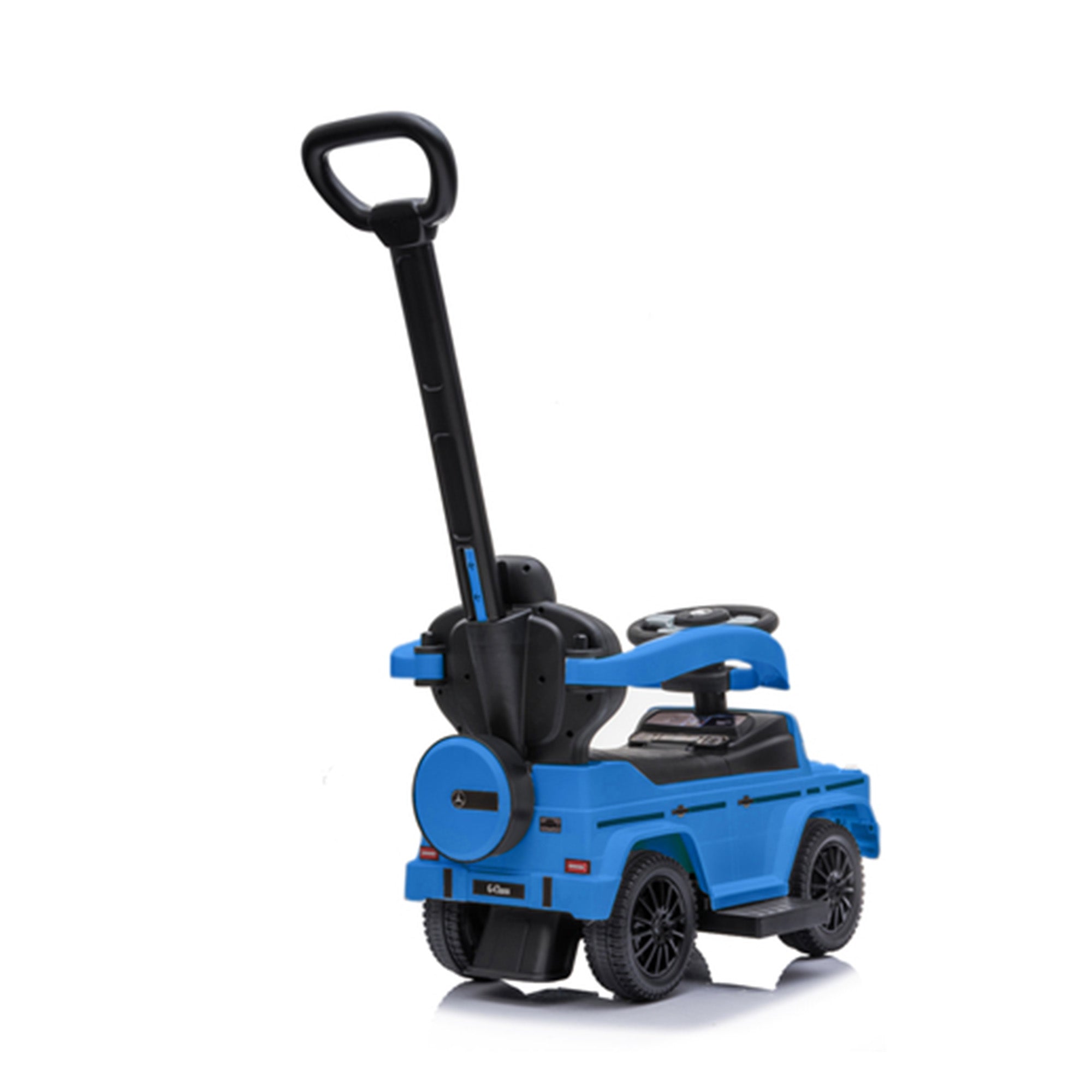 Best Ride On Cars Kids Outdoor Mercedes G-Wagon 3 in 1 Push Car, Blue (Open Box) - VMInnovations