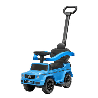 Best Ride On Cars Kids Outdoor Mercedes G-Wagon 3 in 1 Push Car, Blue (Open Box) - VMInnovations
