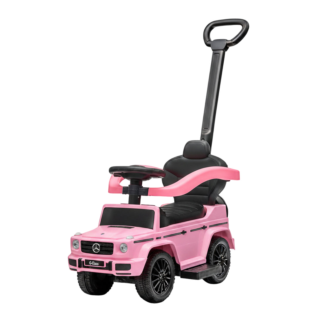 Best Ride On Cars Stroller Mercedes G-Wagon 3 in 1 Push Car, Pink (Open Box)