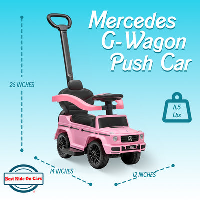 Best Ride On Cars Kids Outdoor Stroller Mercedes G-Wagon 3 in 1 Push Car, (Used)