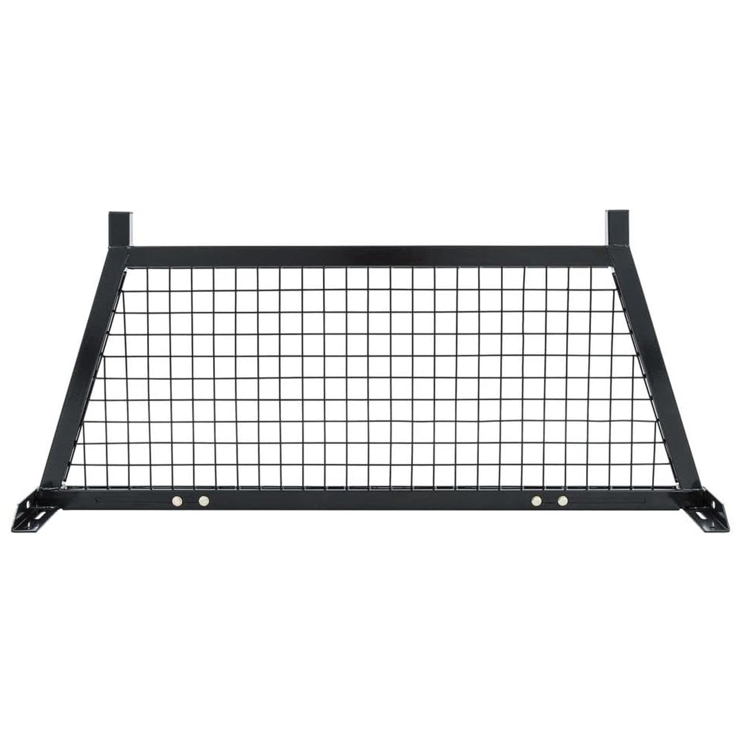 Elevate Outdoor Steel Mesh Adjustable Headache Rack with Wire Screen, Black