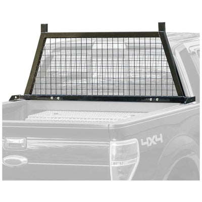 Elevate Outdoor Steel Mesh Adjustable Headache Rack with Wire Screen, Black (Open Box)