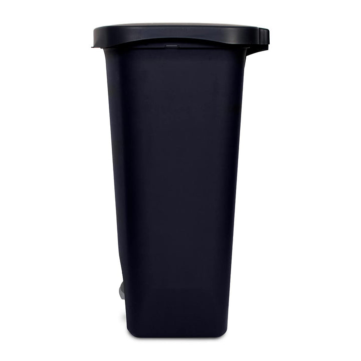 Glad Kitchen Trash Can with Lid, Foot Pedal and Garbage Bag Rings, 13 Gal, Black