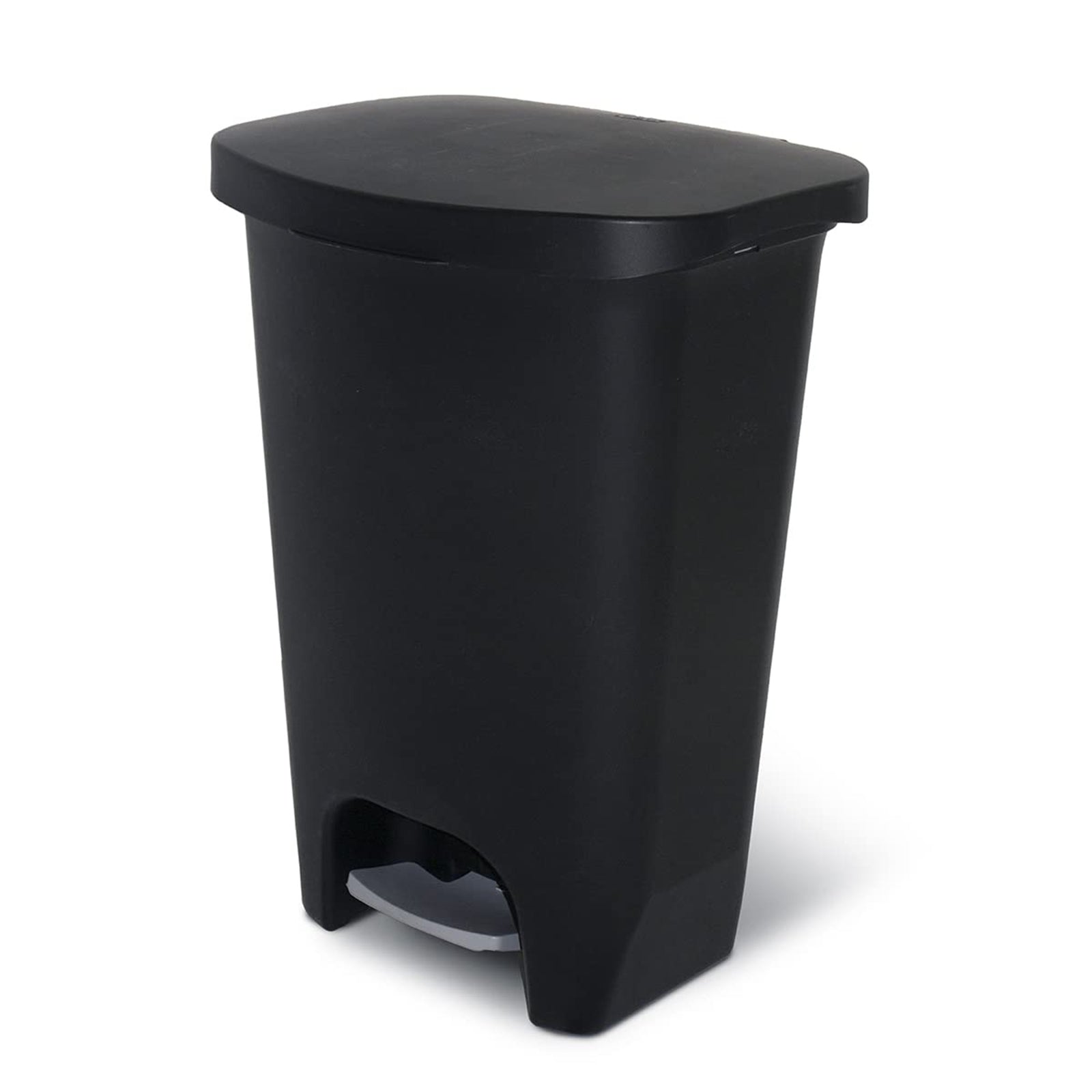 Glad Kitchen Trash Can with Lid, Foot Pedal and Garbage Bag Rings, 13 Gal, Black - VMInnovations