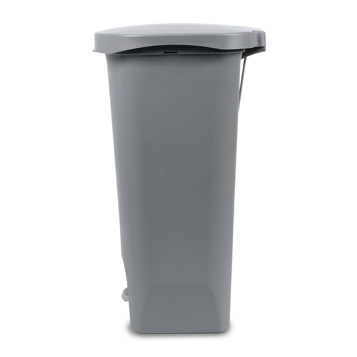 Glad Kitchen Trash Can with Lid, Foot Pedal and Garbage Bag Rings, 13 Gal, Grey