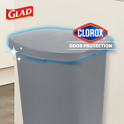 Glad Kitchen Trash Can with Lid, Foot Pedal and Garbage Bag Rings, 13 Gal (Used) - VMInnovations