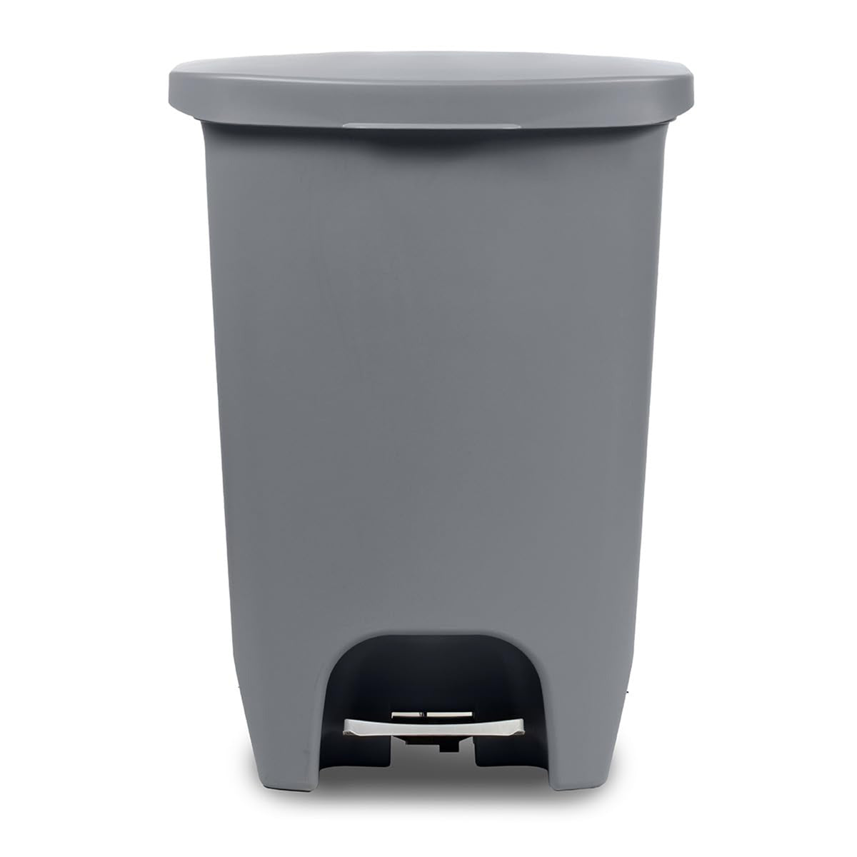 Glad Kitchen Trash Can with Lid and Garbage Bag Rings, 13 Gal, Grey, 3 Pack