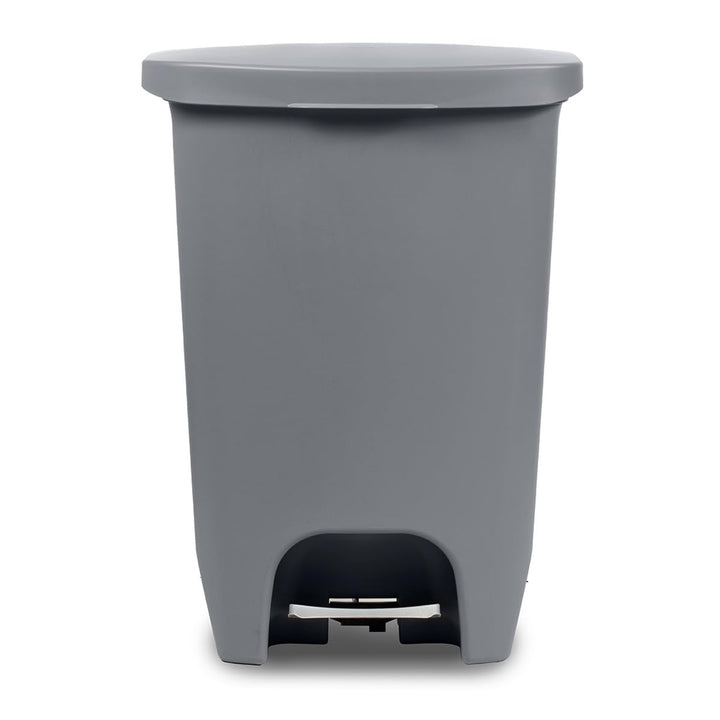 Glad Kitchen Trash Can with Lid and Garbage Bag Rings, 13 Gal, Grey, 3 Pack