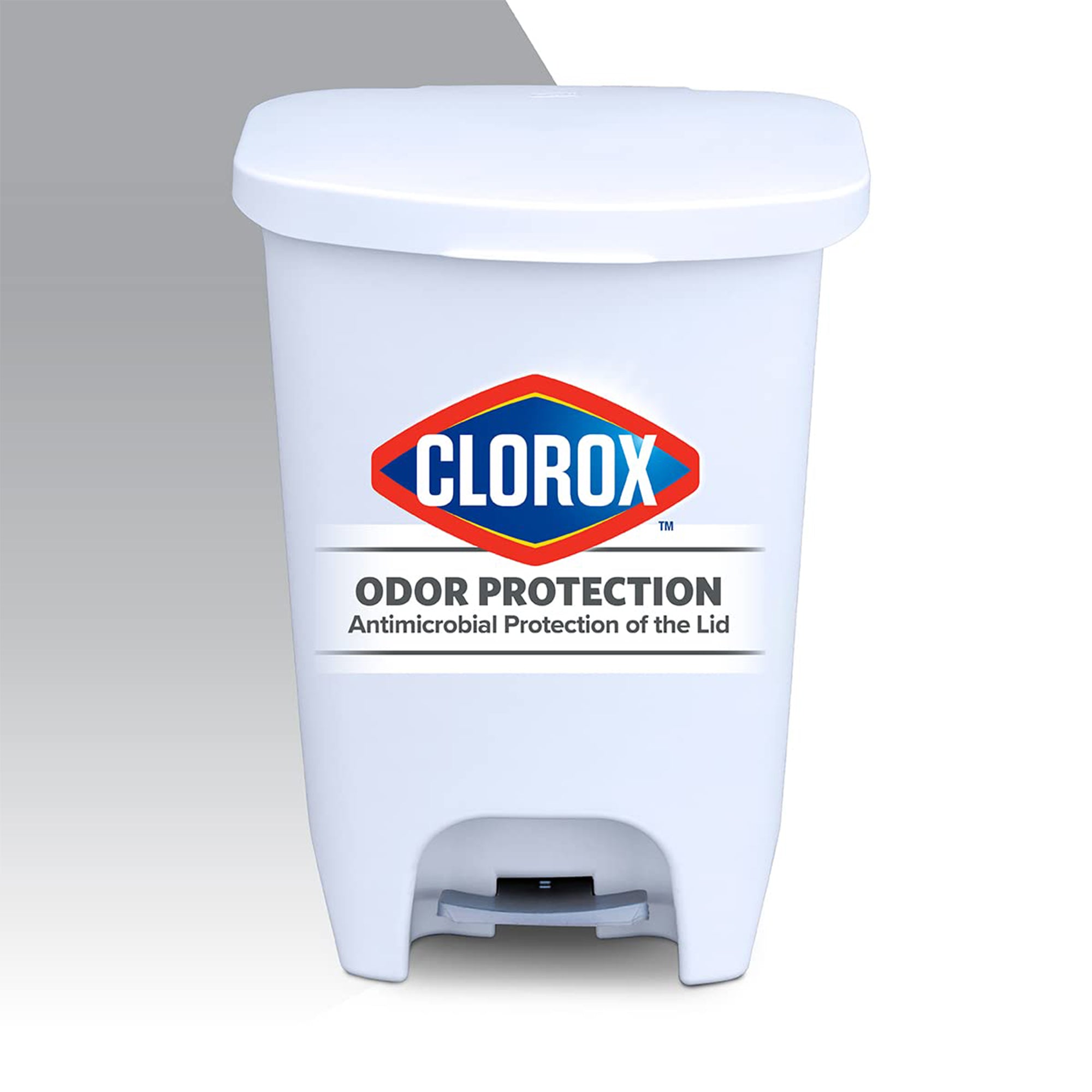 Glad Kitchen Trash Can with Lid and Garbage Bag Rings, 13 Gal, White, 2 Pack - VMInnovations