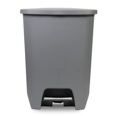 Glad Kitchen Trash Can with Lid and Garbage Bag Rings, 20 Gal, Grey, 3 Pack